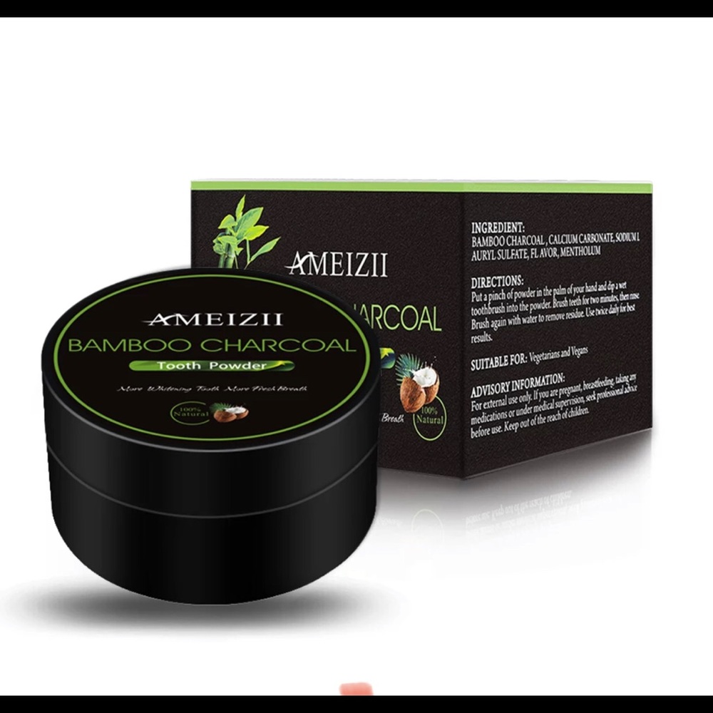 Bamboo charcoal tooth powder